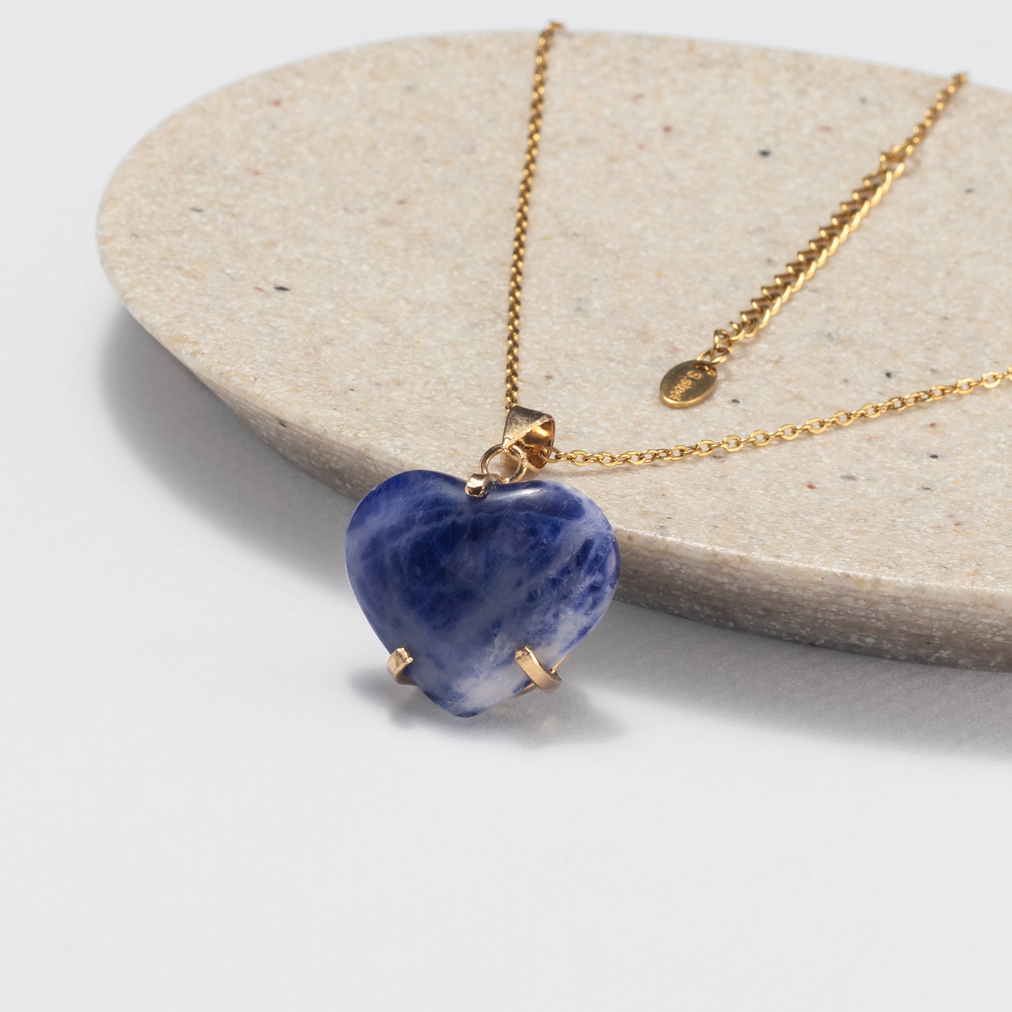 Pendentif cœur en sodalite