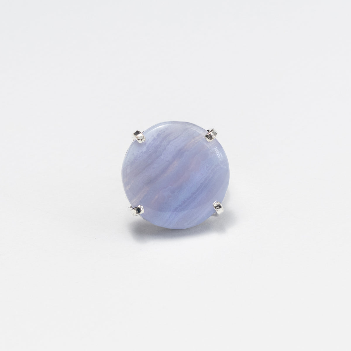 Bagues en agate dentelle bleue