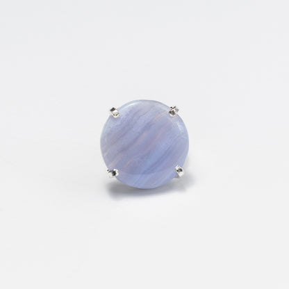 Bagues en agate dentelle bleue