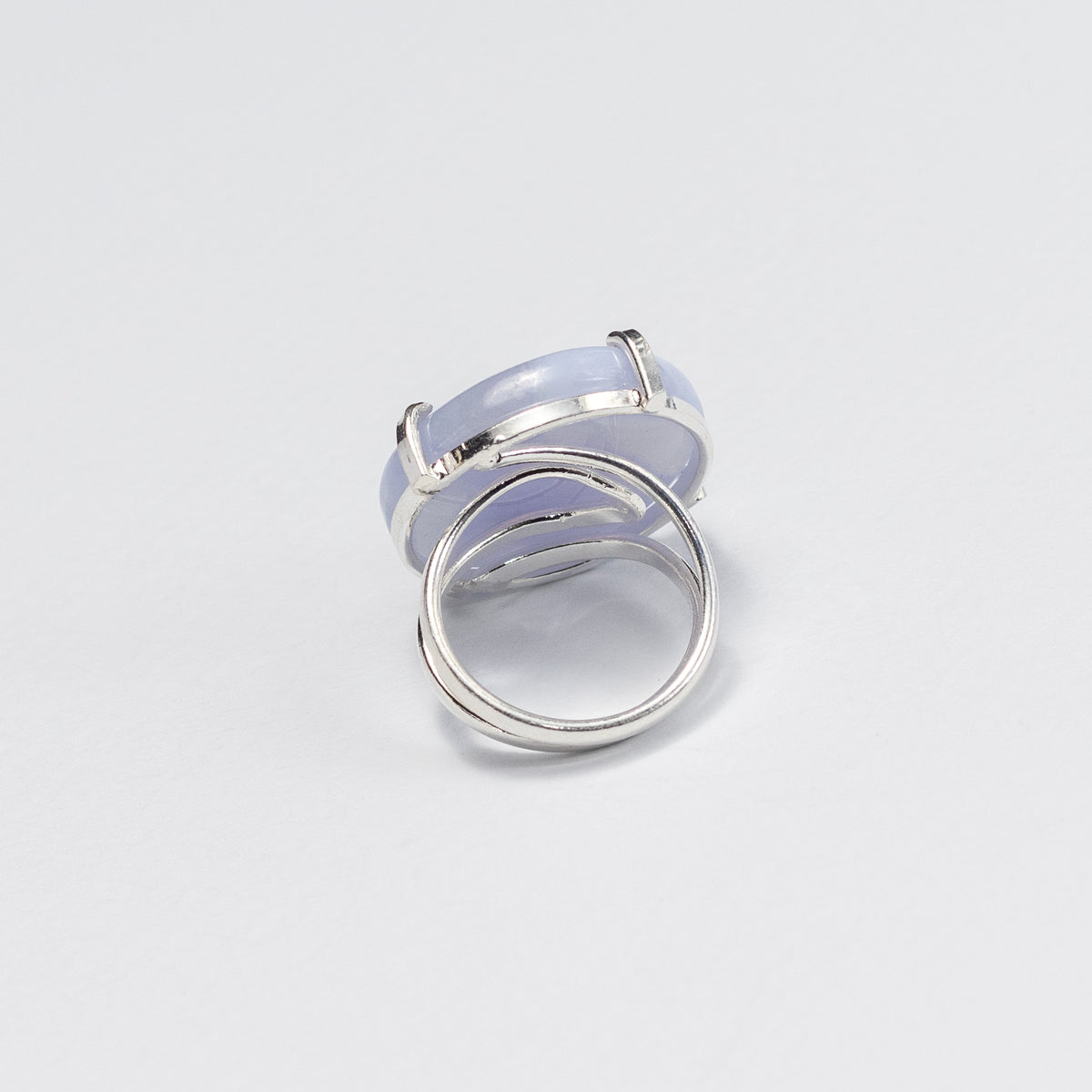 Bagues en agate dentelle bleue