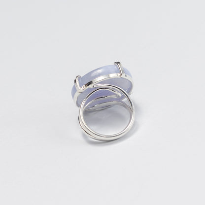 Bagues en agate dentelle bleue