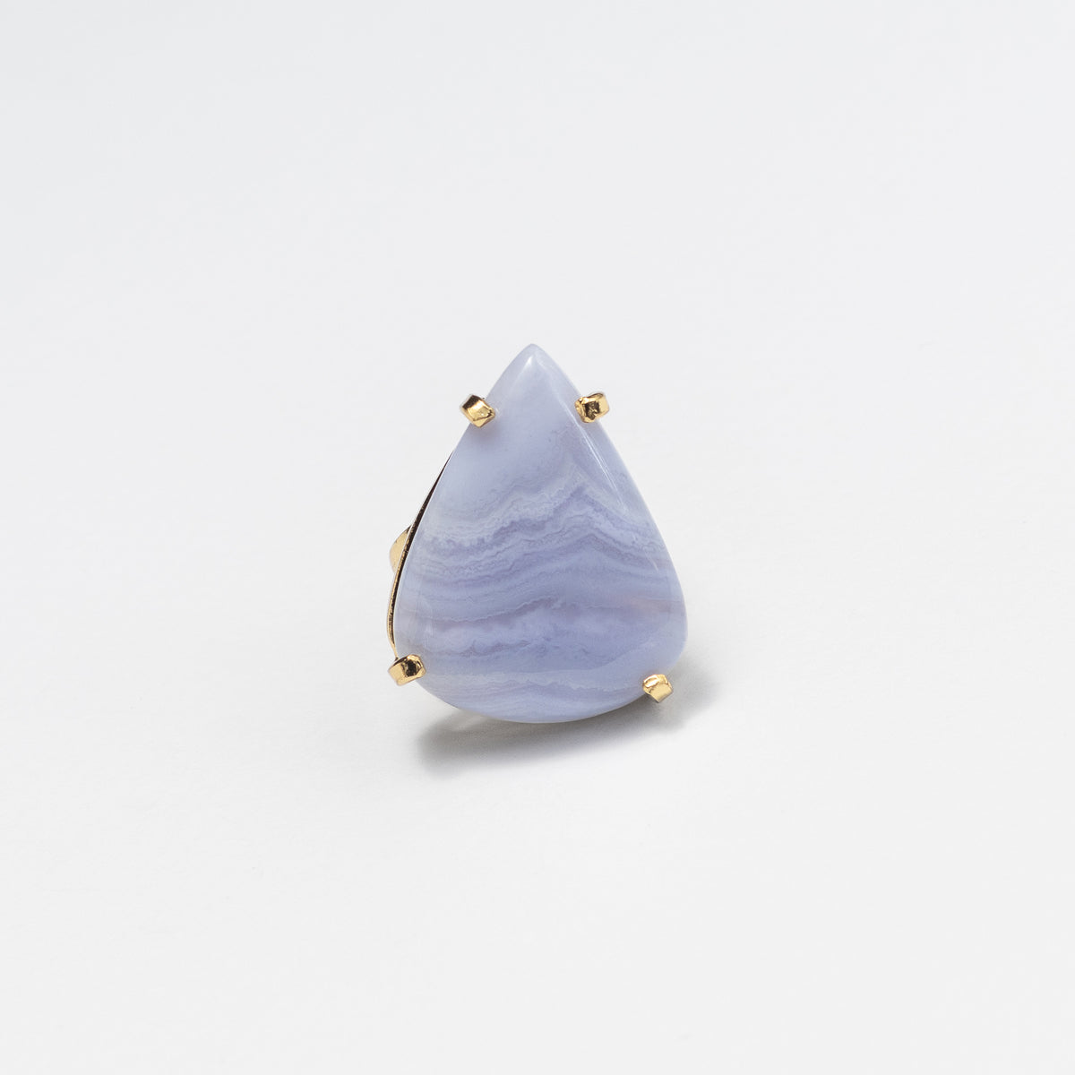 Bagues en agate dentelle bleue