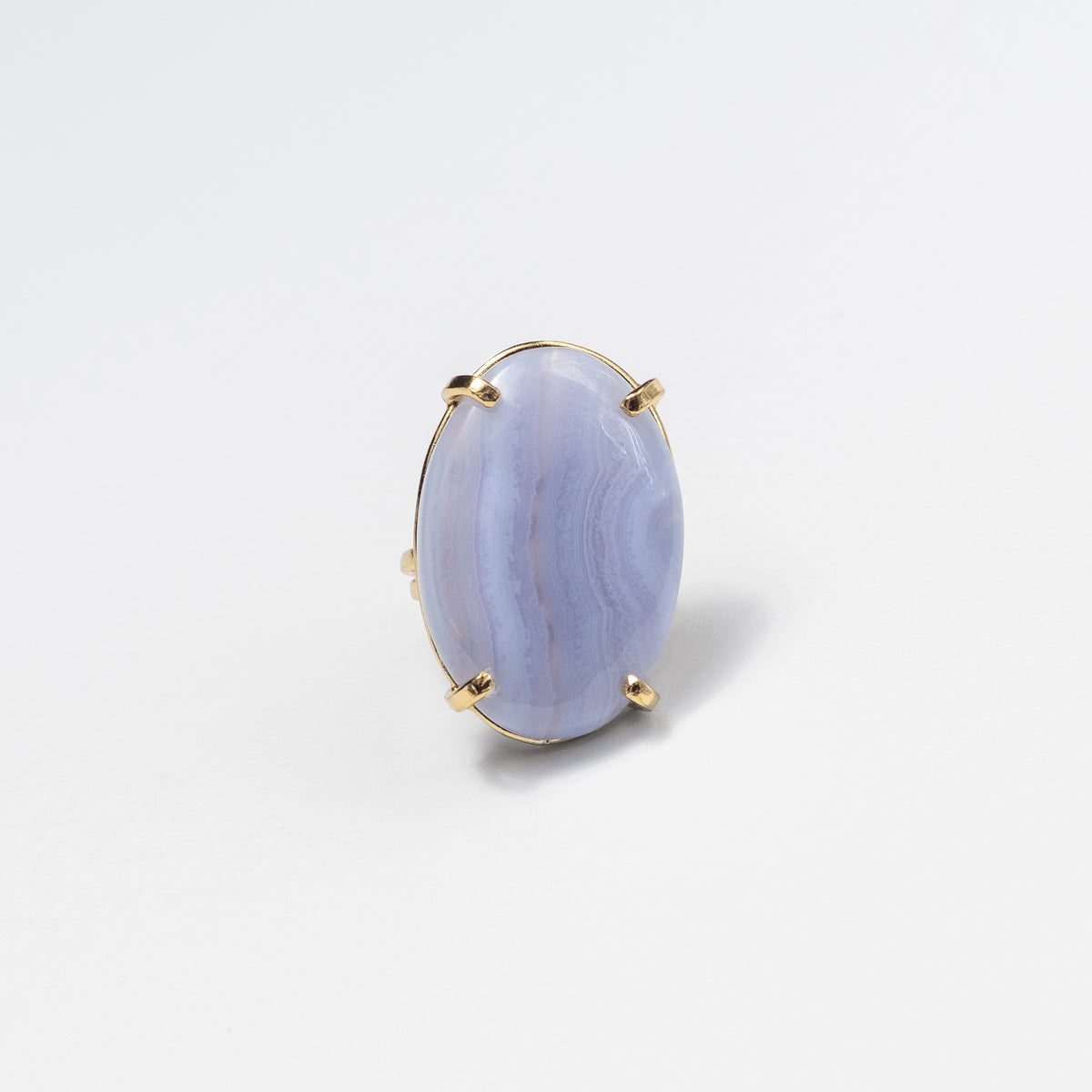 Bagues en agate dentelle bleue