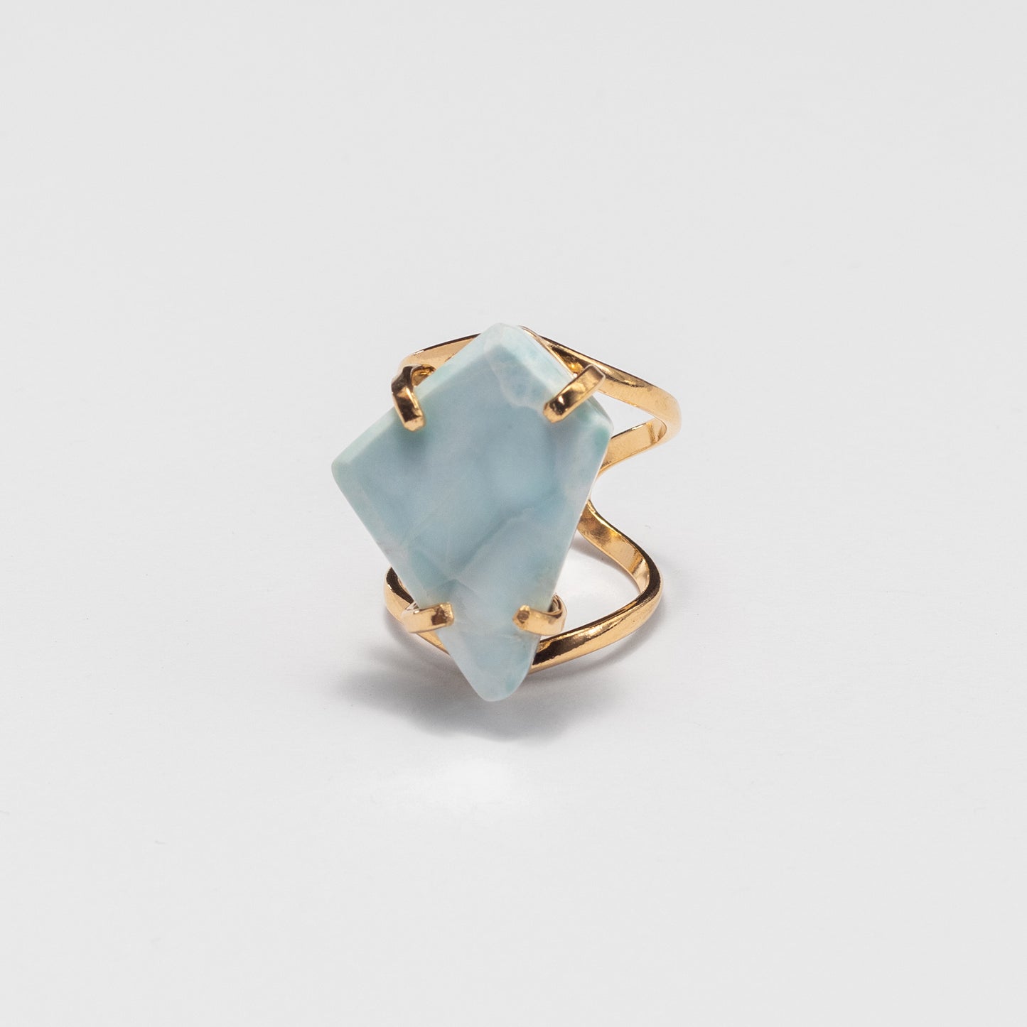 Bague en larimar forme libre