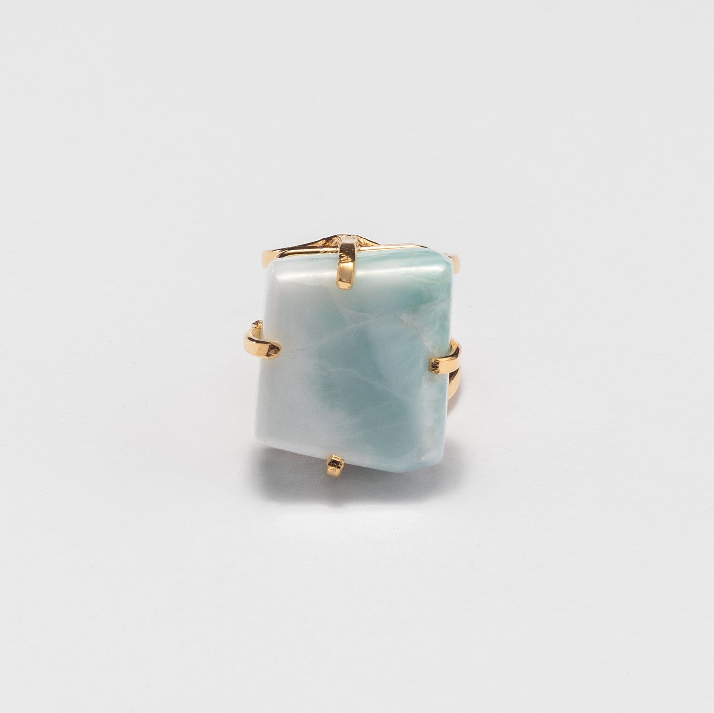 Bague en larimar forme libre
