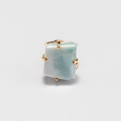 Bague en larimar forme libre