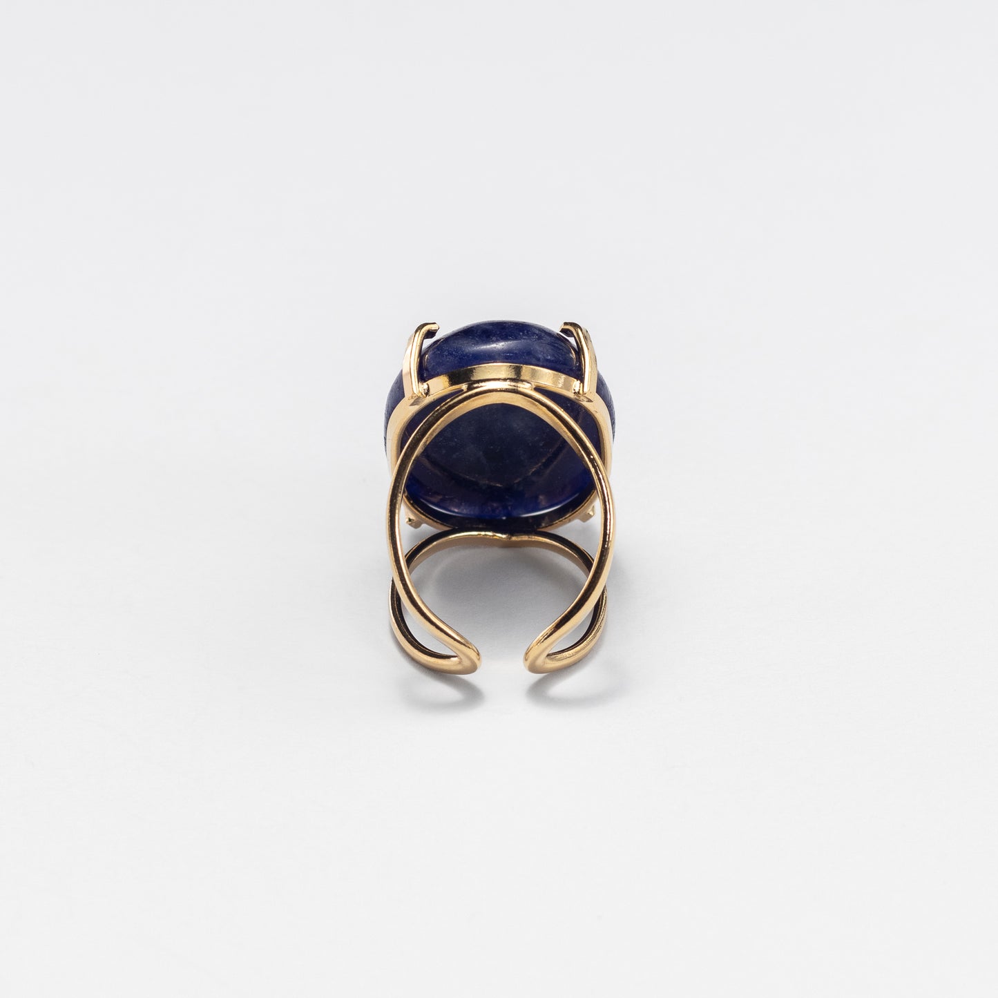 Bague statement en sodalite cabochon ovale