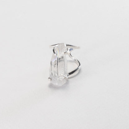 Lemurian quartz crystal ring