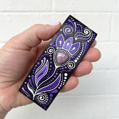 Hair Barrette 'Purple Rose'