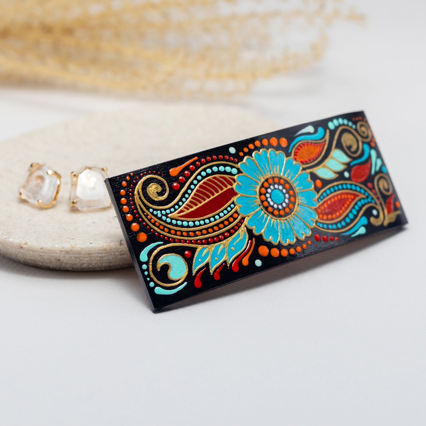 Barrette à cheveux 'Jardin du soleil'