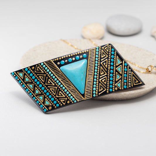 Barrette à cheveux 'Azurée'