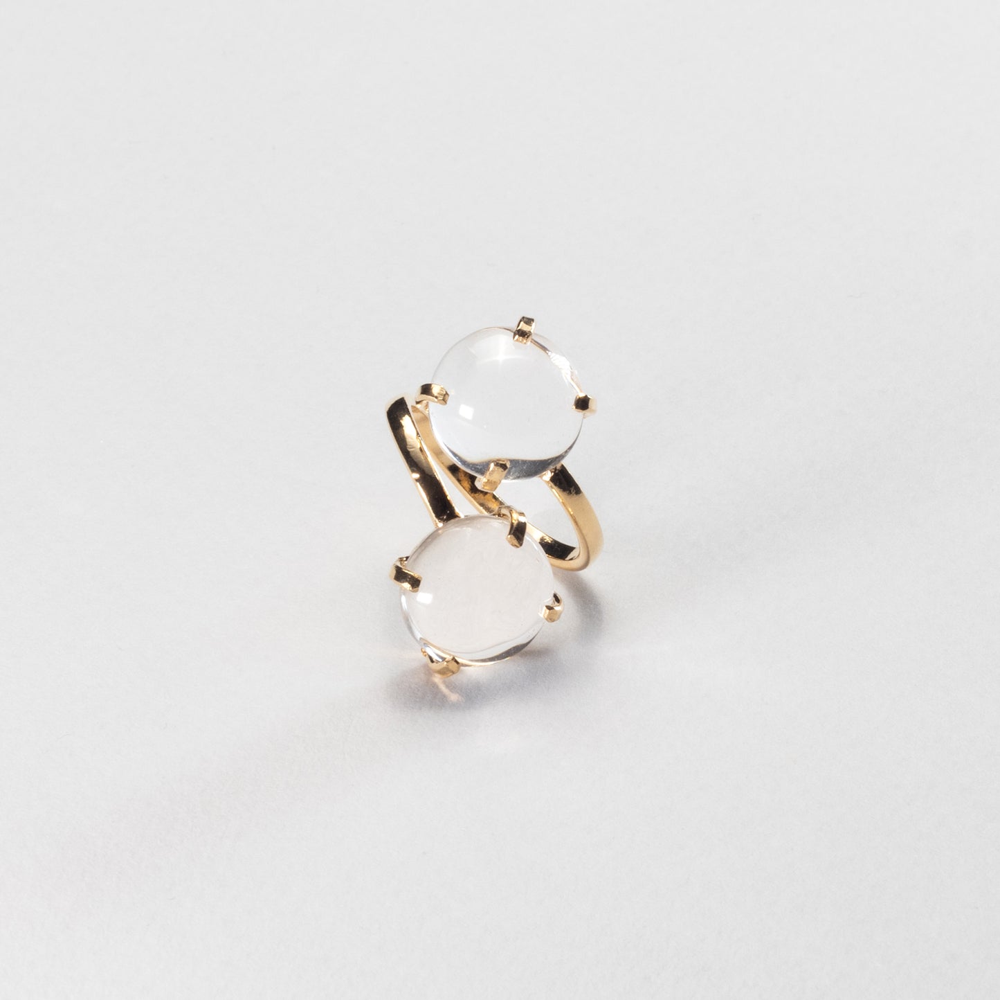 Bague double en cristal de roche