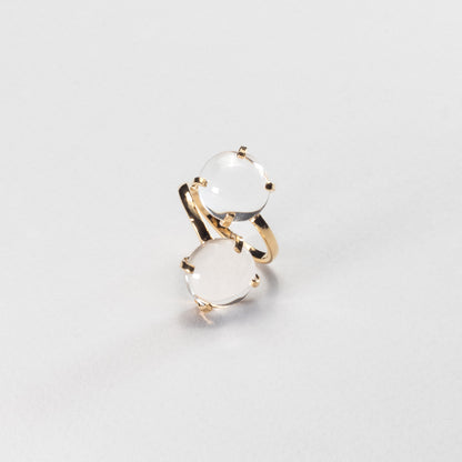 Bague double en cristal de roche