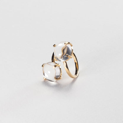 Bague double en cristal de roche