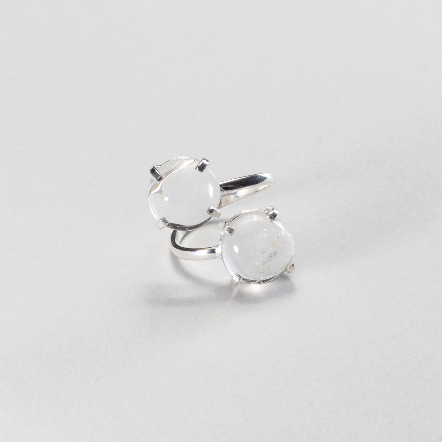 Bague double en cristal de roche