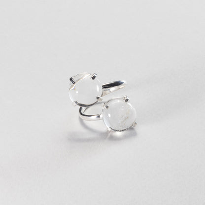 Bague double en cristal de roche