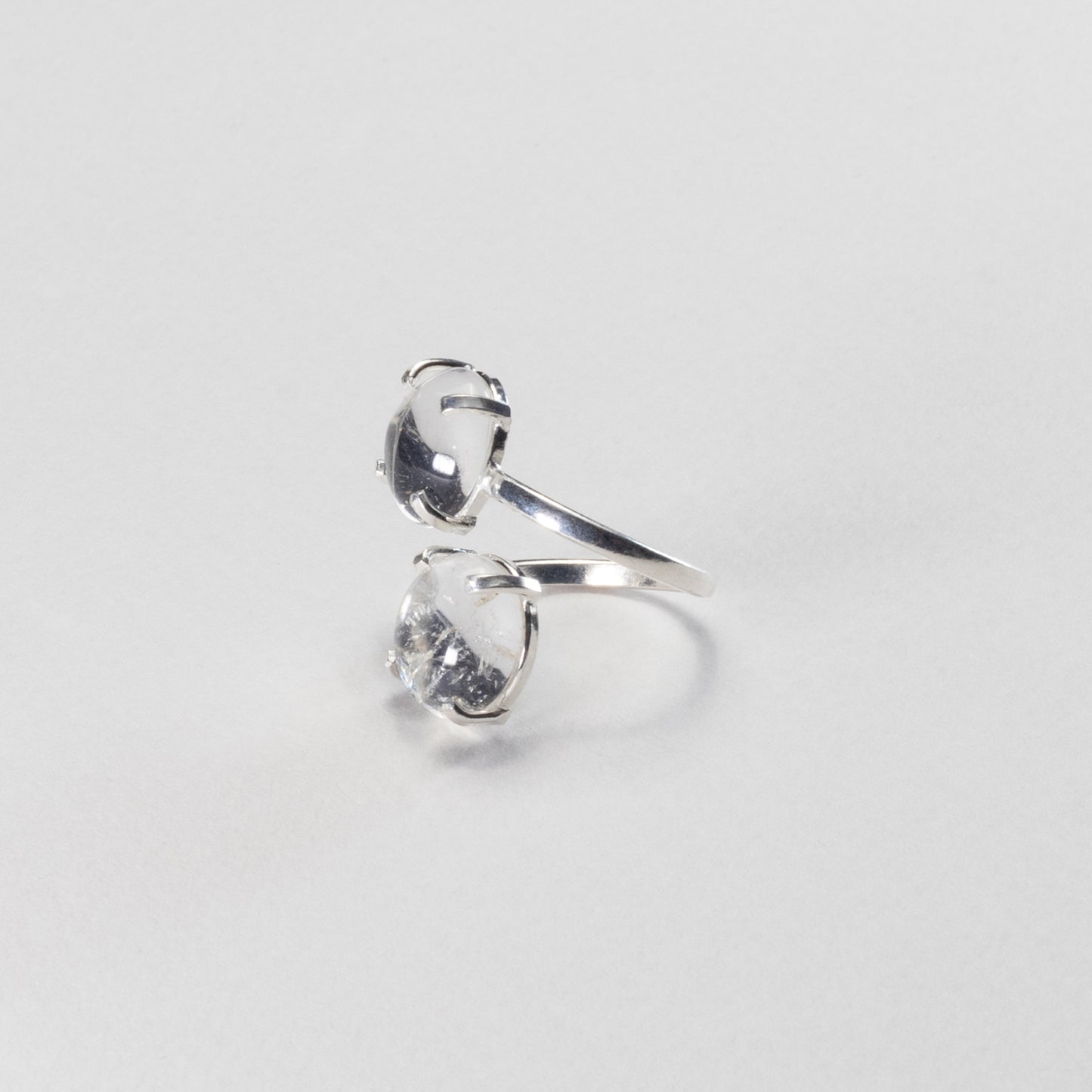 Bague double en cristal de roche