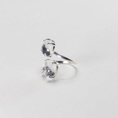 Bague double en cristal de roche