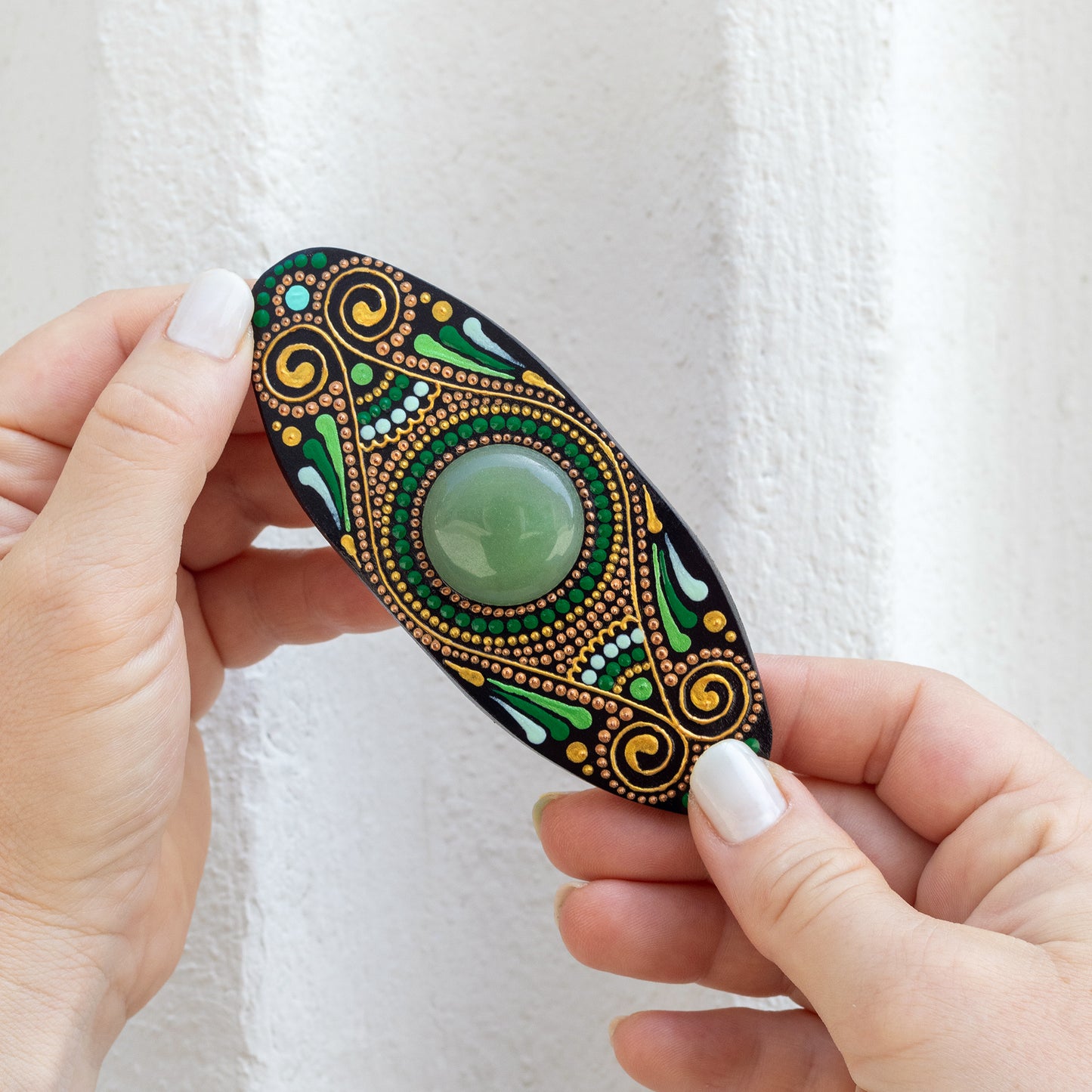 Hair Barrette 'Aventurine'