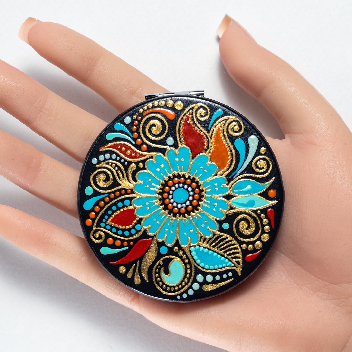 Miroir compact 'Jardin du soleil'
