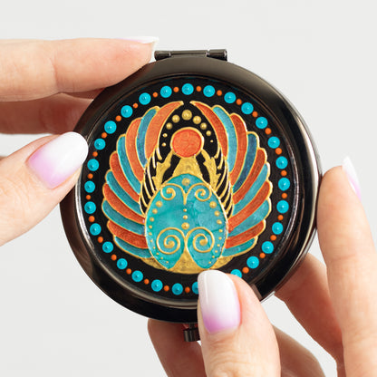 Miroir compact 'Jardin du soleil'