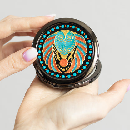 Miroir compact 'Jardin du soleil'