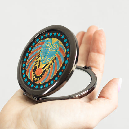 Miroir compact 'Jardin du soleil'