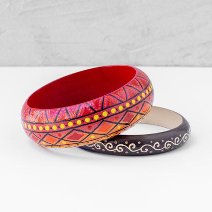 Bracelets joncs en bois 'Soleil d’Afrique'