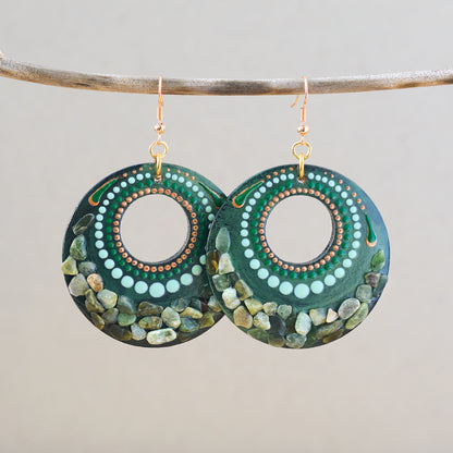 Wooden Earrings 'Forest Pebbles'