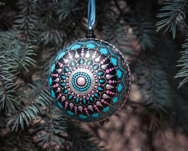 Turquoise blue Christmas bauble