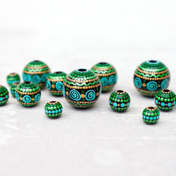 African Green Beads Set