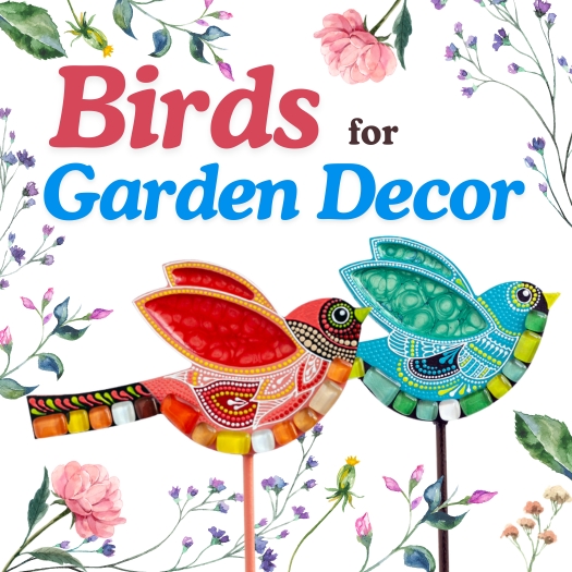 Birds for garden decoration and flower pots